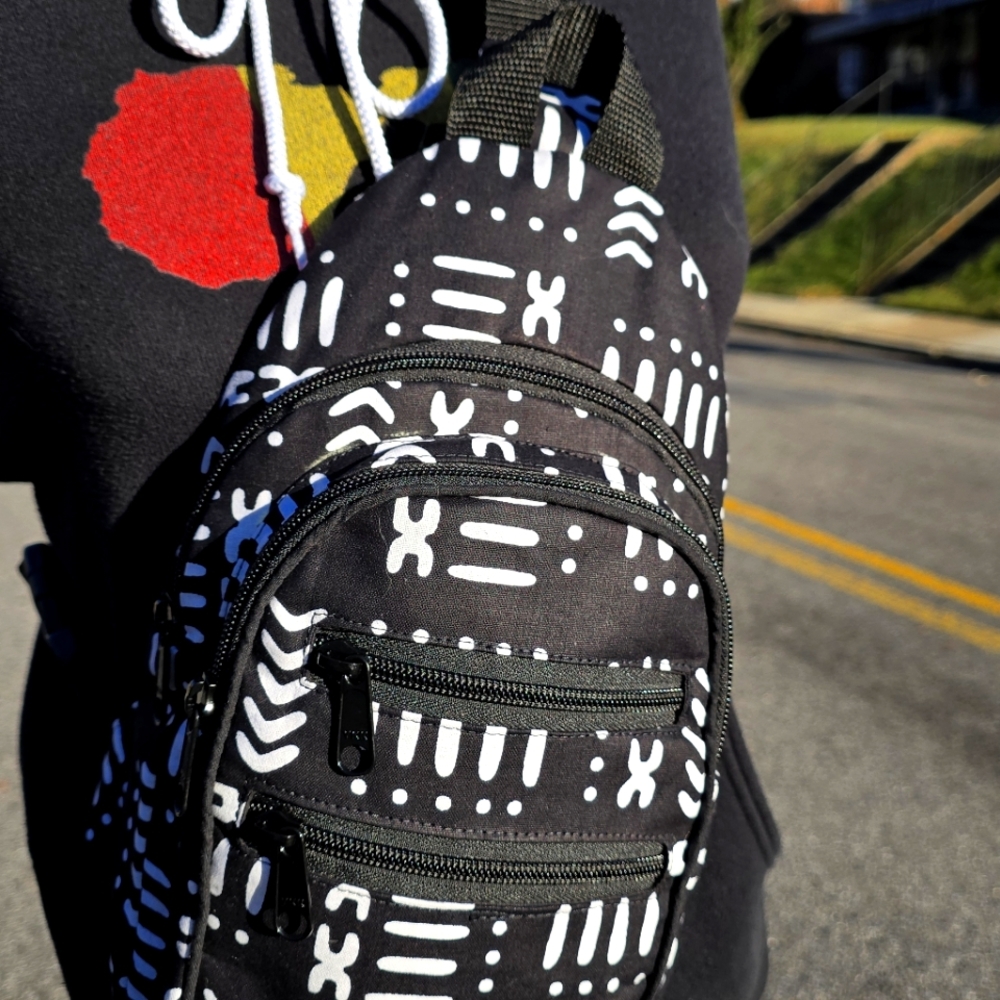 COPY - African mudcloth print chestbag/slingbag